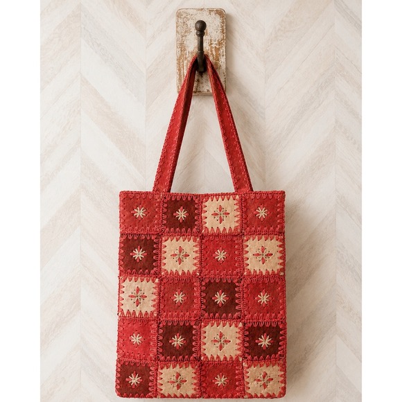 Nine West Handbags - Nine West Vintage Bag With Stitched Patchwork Design